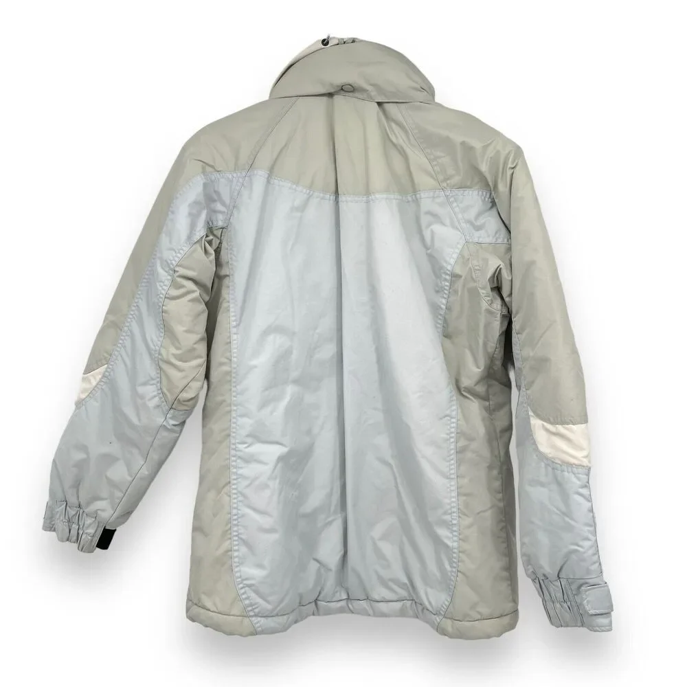 COLUMBIA WINTER COAT JACKET Women's Small Pale Blue/Gray/White